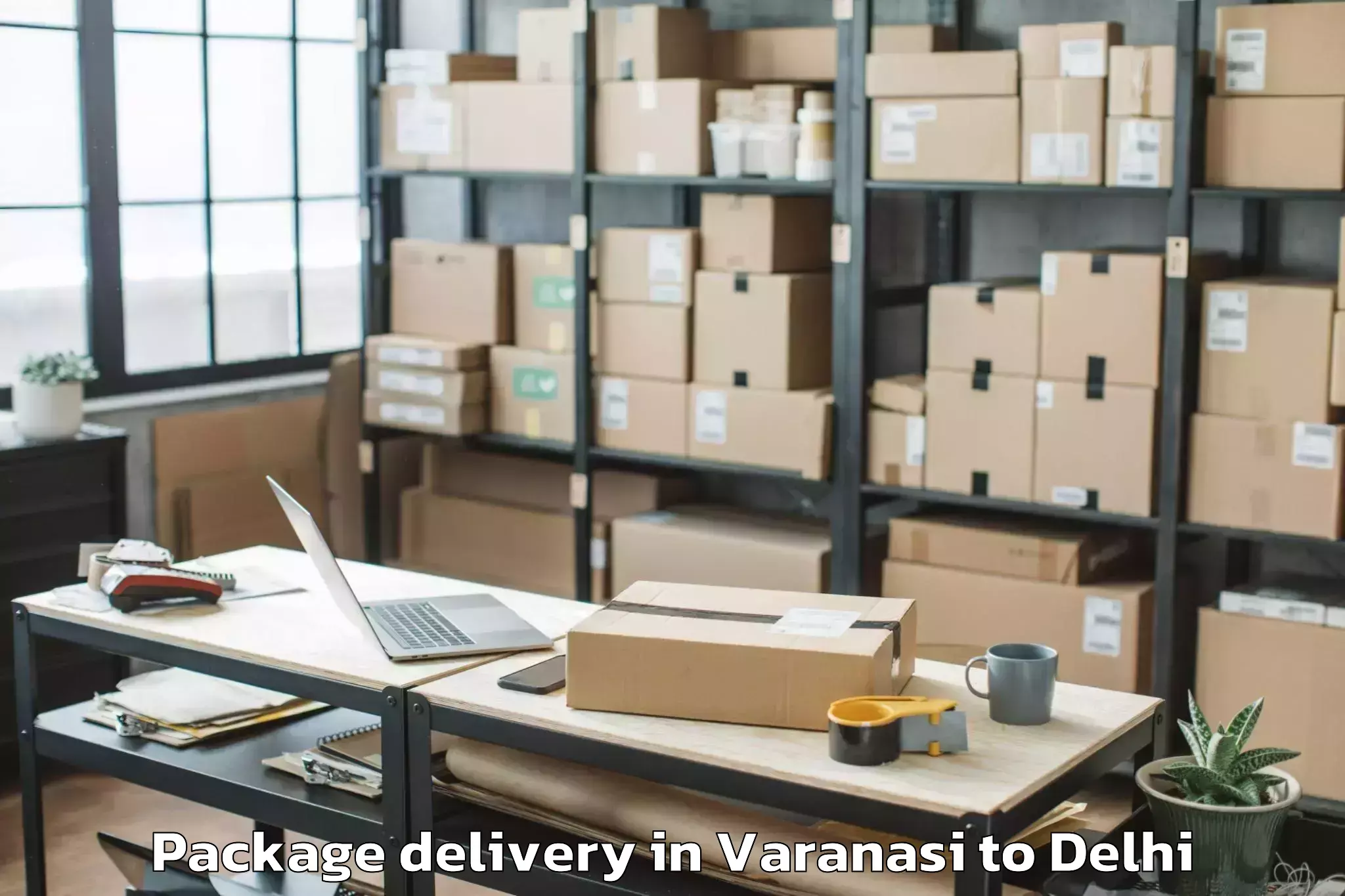 Book Varanasi to Naraina Package Delivery